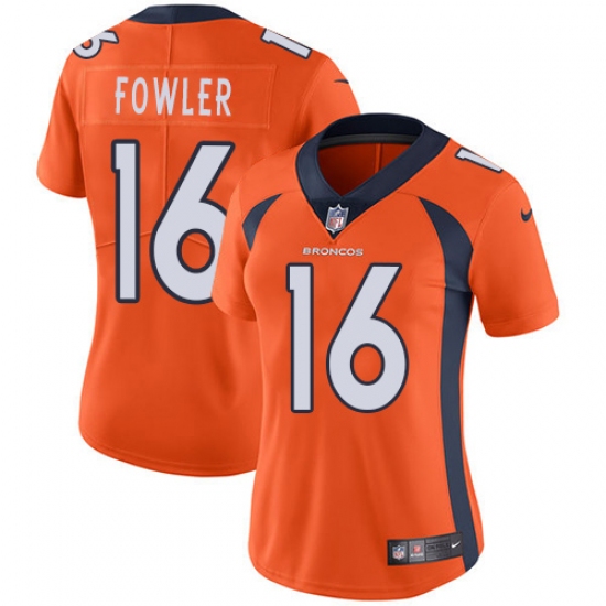 Women's Nike Denver Broncos 16 Bennie Fowler Orange Team Color Vapor Untouchable Limited Player NFL Jersey