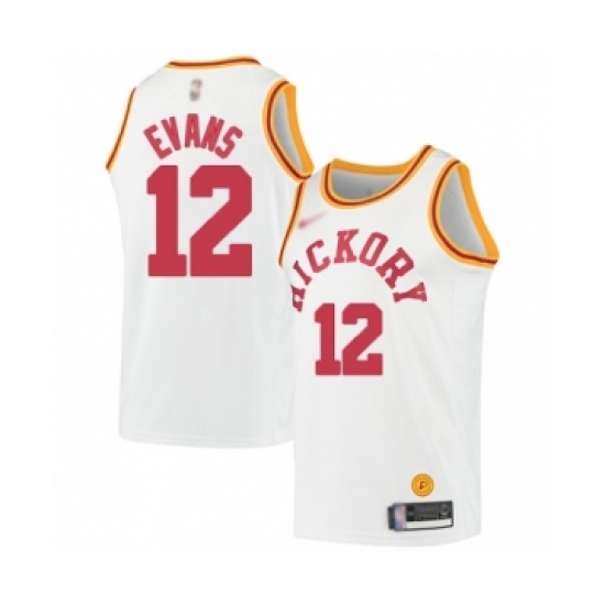 Women's Indiana Pacers 12 Tyreke Evans Swingman White Hardwood Classics Basketball Jersey