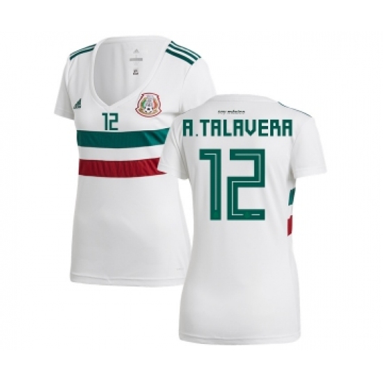 Women's Mexico 12 A.Talavera Away Soccer Country Jersey