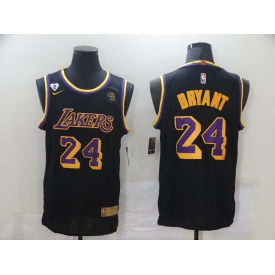 Men's Nike Los Angeles Lakers 24 Kobe Bryant Swingman Black NBA Jersey