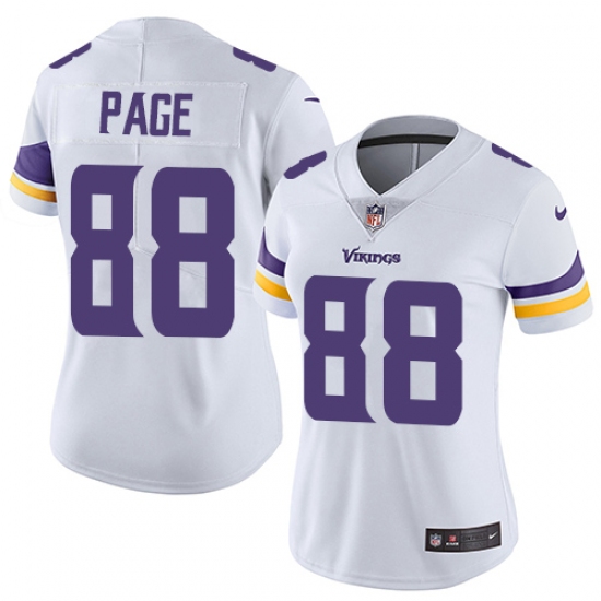 Women's Nike Minnesota Vikings 88 Alan Page Elite White NFL Jersey