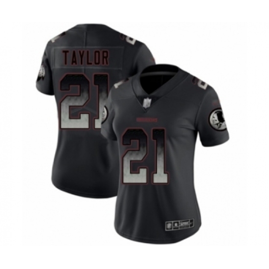 Women's Washington Redskins 21 Sean Taylor Limited Black Smoke Fashion Football Jersey