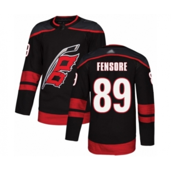 Men's Carolina Hurricanes 89 Domenick Fensore Authentic Black Alternate Hockey Jersey