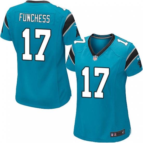 Women's Nike Carolina Panthers 17 Devin Funchess Game Blue Alternate NFL Jersey