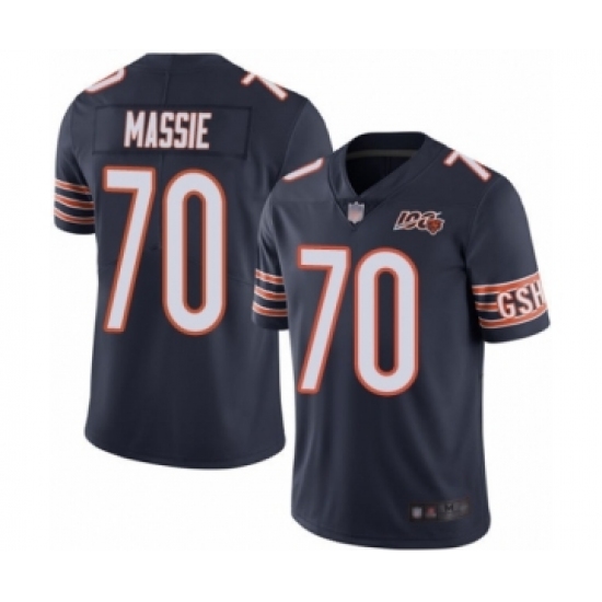 Youth Chicago Bears 70 Bobby Massie Navy Blue Team Color 100th Season Limited Football Jersey