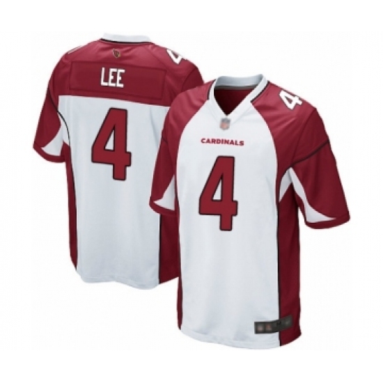 Men's Arizona Cardinals 4 Andy Lee Game White Football Jersey