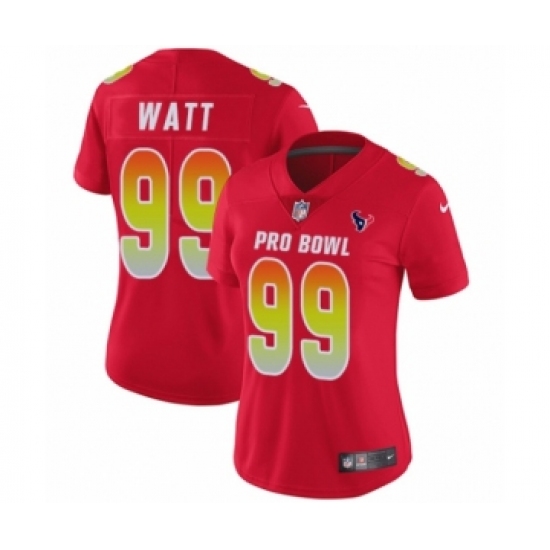 Women's Nike Houston Texans 99 J.J. Watt Limited Red AFC 2019 Pro Bowl NFL Jersey