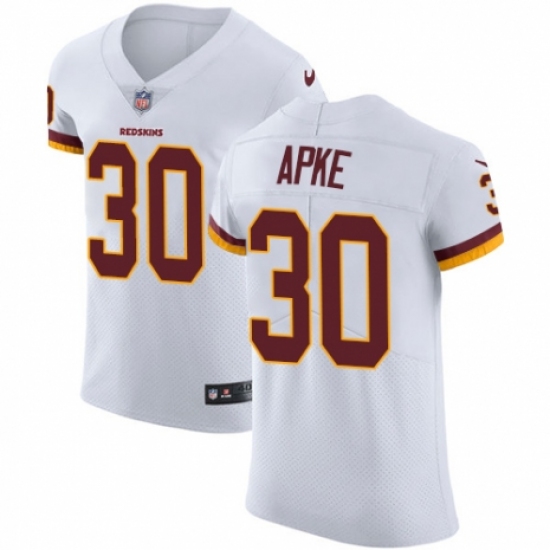 Men's Nike Washington Redskins 30 Troy Apke White Vapor Untouchable Elite Player NFL Jersey