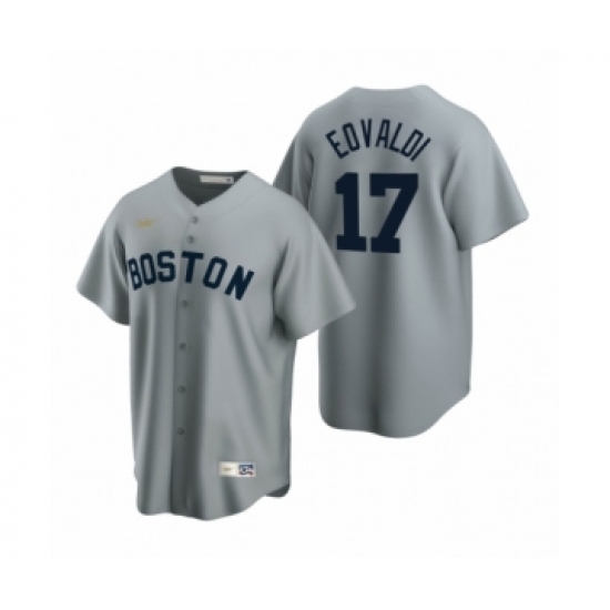 Men's Boston Red Sox 17 Nathan Eovaldi Nike Gray Cooperstown Collection Road Jersey