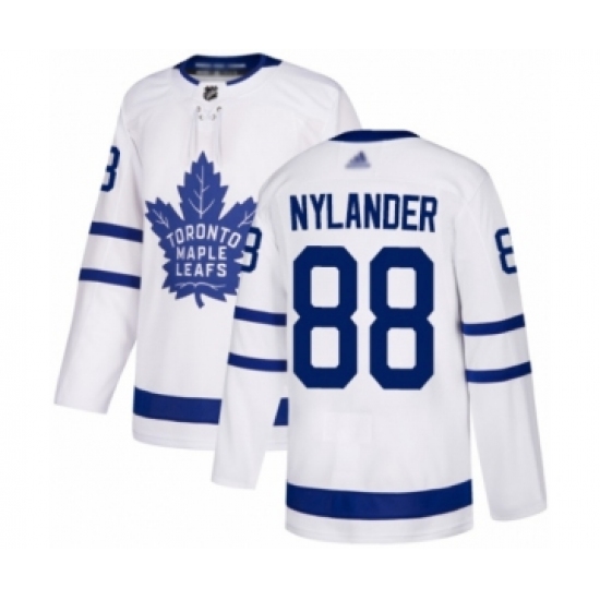 Men's Toronto Maple Leafs 88 William Nylander Authentic White Away Hockey Jersey