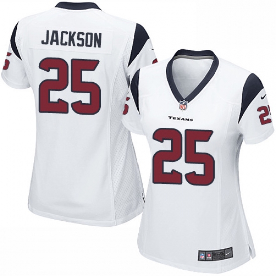 Women's Nike Houston Texans 25 Kareem Jackson Game White NFL Jersey