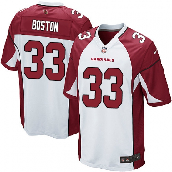 Men's Nike Arizona Cardinals 33 Tre Boston Game White NFL Jersey