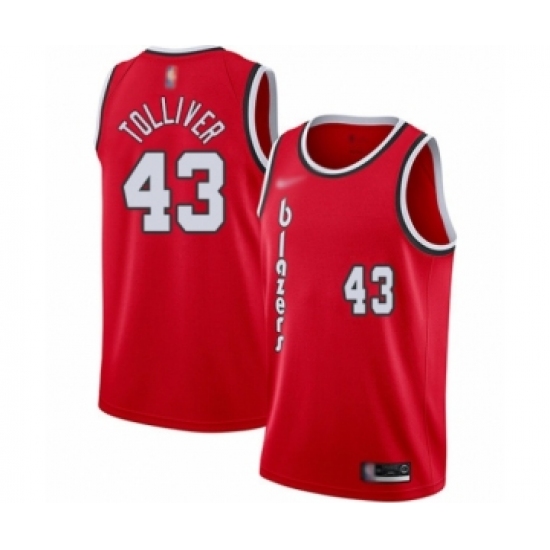 Women's Portland Trail Blazers 43 Anthony Tolliver Swingman Red Hardwood Classics Basketball Jersey