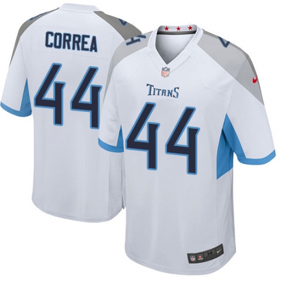 Men Nike Tennessee Titans 44 Kamalei Correa Game White NFL Jersey