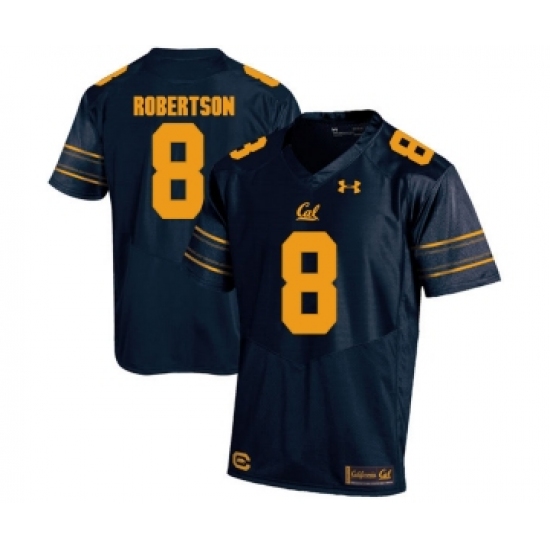 California Golden Bears 8 Demetris Robertson Navy College Football Jersey