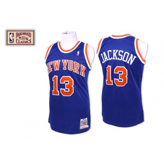 Men's Mitchell and Ness New York Knicks 13 Mark Jackson Swingman Royal Blue Throwback NBA Jersey