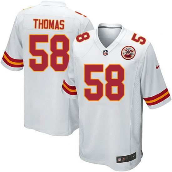 Men's Nike Kansas City Chiefs 58 Derrick Thomas Game White NFL Jersey