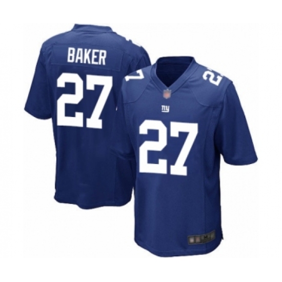 Men's New York Giants 27 Deandre Baker Game Royal Blue Team Color Football Jersey