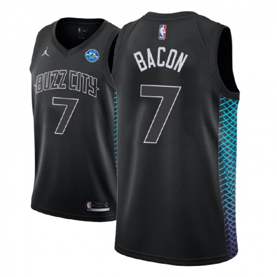 Men 2018-19 Season Charlotte Hornets 7 Dwayne Bacon 30th Anniversary City Edition Black Jersey