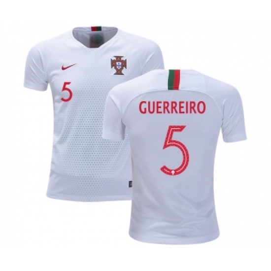 Portugal 5 Guerreiro Away Kid Soccer Country Jersey