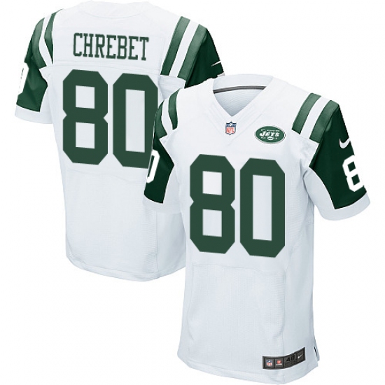 Men's Nike New York Jets 80 Wayne Chrebet Elite White NFL Jersey