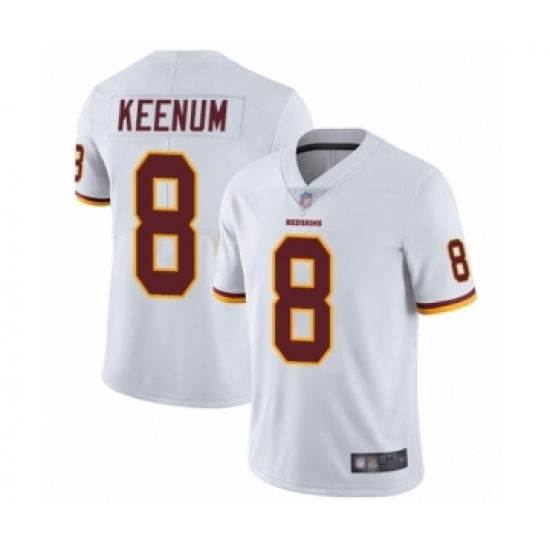 Men's Washington Redskins 8 Case Keenum White Vapor Untouchable Limited Player Football Jersey