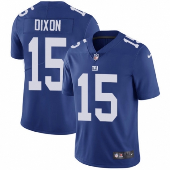 Youth Nike New York Giants 15 Riley Dixon Royal Blue Team Color Vapor Untouchable Elite Player NFL Jersey