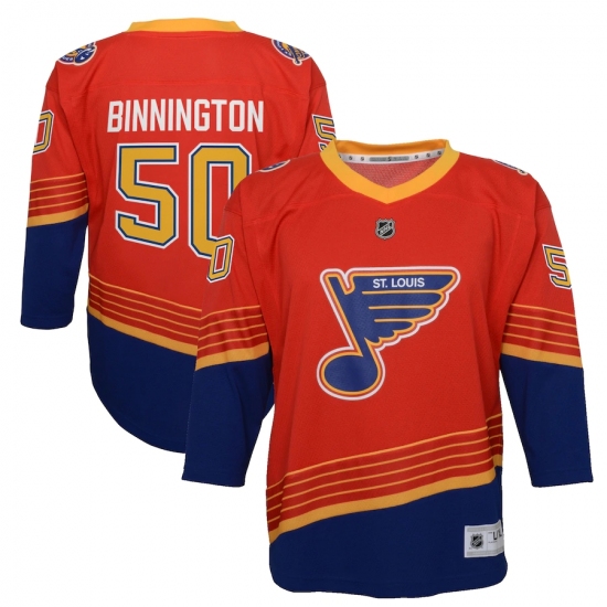 Youth St. Louis Blues 50 Jordan Binnington Red 2020-21 Special Edition Replica Player Jersey