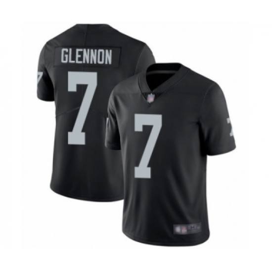 Youth Oakland Raiders 7 Mike Glennon Black Team Color Vapor Untouchable Elite Player Football Jersey