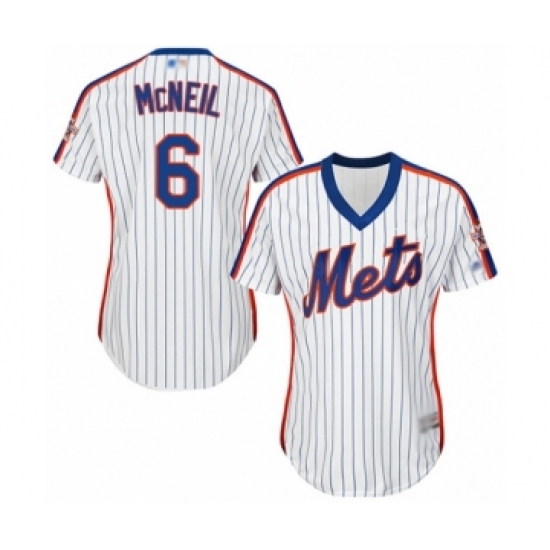 Women's New York Mets 6 Jeff McNeil Authentic White Alternate Cool Base Baseball Jersey