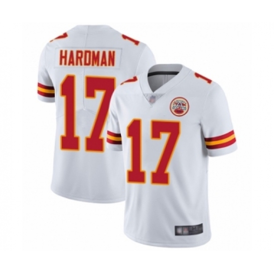 Youth Kansas City Chiefs 17 Mecole Hardman White Vapor Untouchable Limited Player Football Jersey