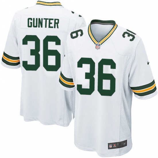 Men's Nike Green Bay Packers 36 LaDarius Gunter Game White NFL Jersey