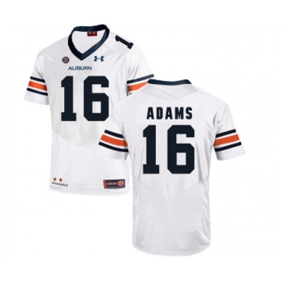 Auburn Tigers 16 Devin Adams White College Football Jersey