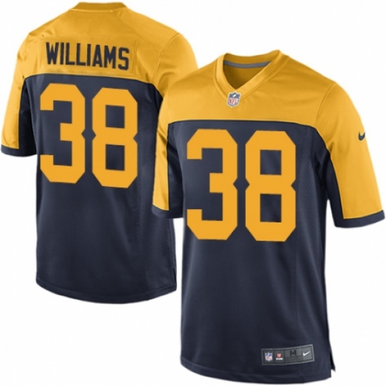 Men's Nike Green Bay Packers 38 Tramon Williams Game Navy Blue Alternate NFL Jersey