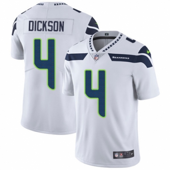 Youth Nike Seattle Seahawks 4 Michael Dickson White Vapor Untouchable Elite Player NFL Jersey