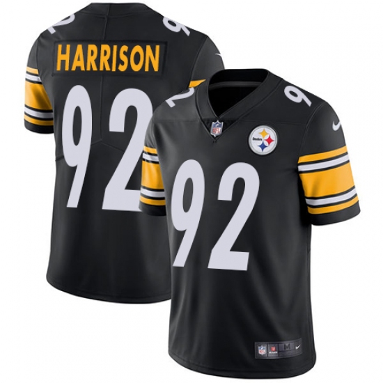 Youth Nike Pittsburgh Steelers 92 James Harrison Black Team Color Vapor Untouchable Limited Player NFL Jersey