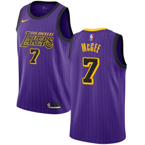 Youth Nike Los Angeles Lakers 7 JaVale McGee Swingman Purple NBA Jersey - City Edition