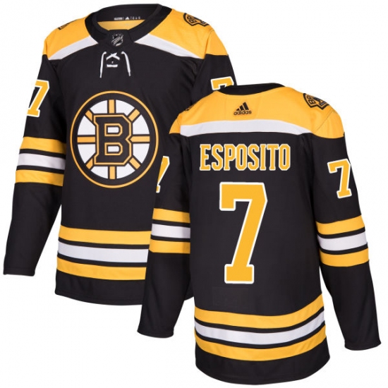 Men's Adidas Boston Bruins 7 Phil Esposito Authentic Black Home NHL Jersey