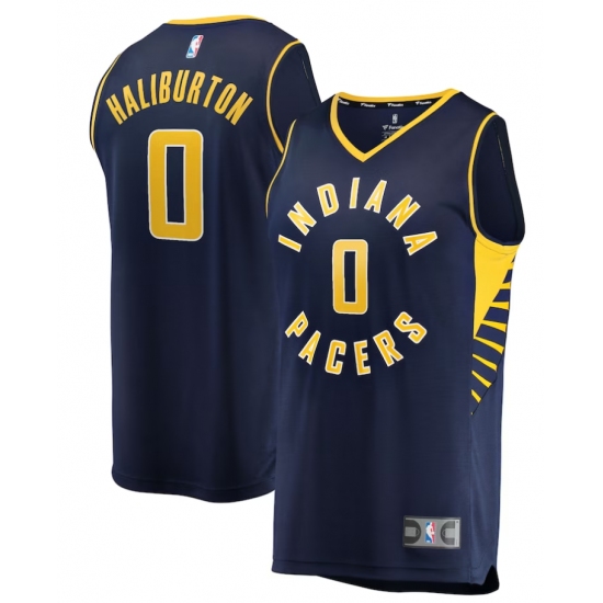 Men's Indiana Pacers 0 Tyrese Haliburton Fanatics Branded Blue 2022-23 Fastbreak Jersey