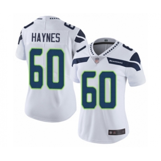 Women's Seattle Seahawks 60 Phil Haynes White Vapor Untouchable Limited Player Football Jersey