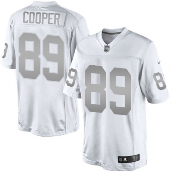 Men's Nike Oakland Raiders 89 Amari Cooper Limited White Platinum NFL Jersey