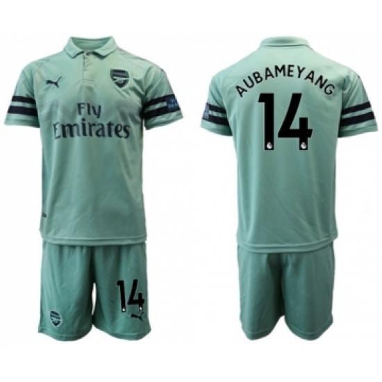 Arsenal 14 Aubameyang Away Soccer Club Jersey