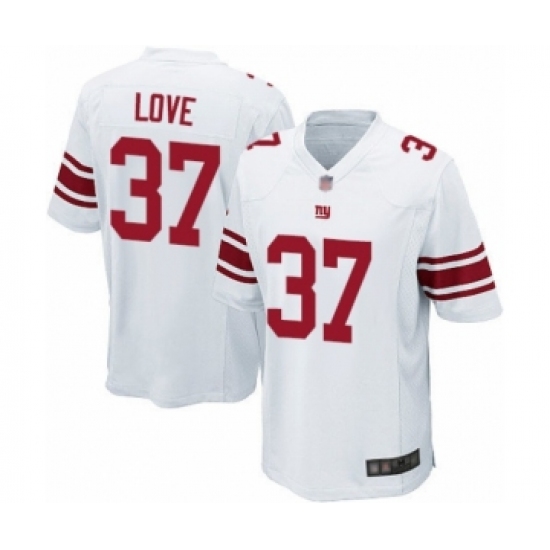 Men's New York Giants 37 Julian Love Game White Football Jersey