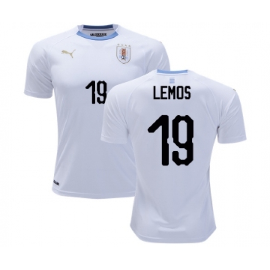 Uruguay 19 Lemos Away Soccer Country Jersey