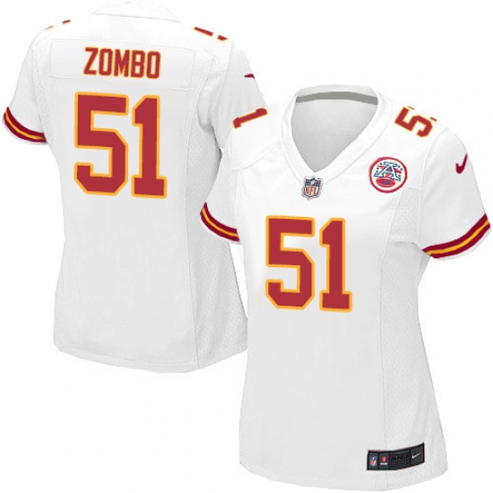 Women's Nike Kansas City Chiefs 51 Frank Zombo Game White NFL Jersey