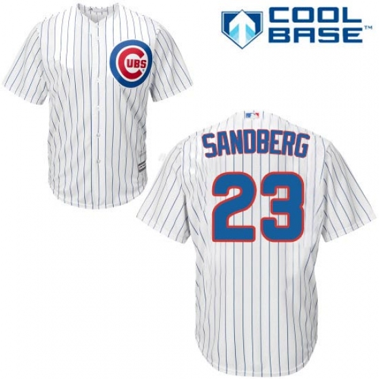 Men's Majestic Chicago Cubs 23 Ryne Sandberg Replica White Home Cool Base MLB Jersey