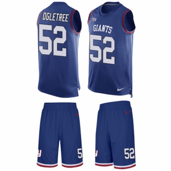 Men's Nike New York Giants 52 Alec Ogletree Limited Royal Blue Tank Top Suit NFL Jersey