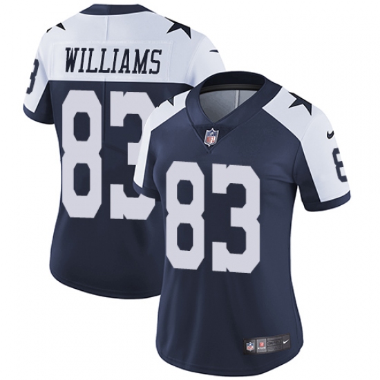 Women's Nike Dallas Cowboys 83 Terrance Williams Navy Blue Throwback Alternate Vapor Untouchable Limited Player NFL Jersey