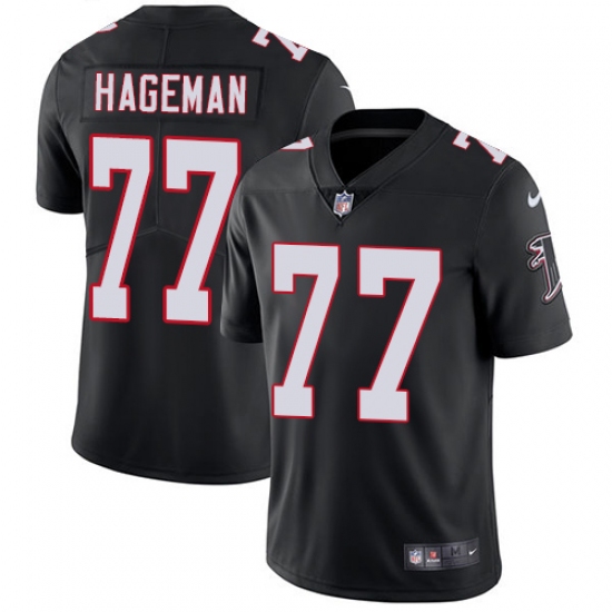 Men's Nike Atlanta Falcons 77 Ra'Shede Hageman Black Alternate Vapor Untouchable Limited Player NFL Jersey