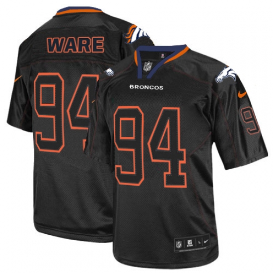 Youth Nike Denver Broncos 94 DeMarcus Ware Elite Lights Out Black NFL Jersey